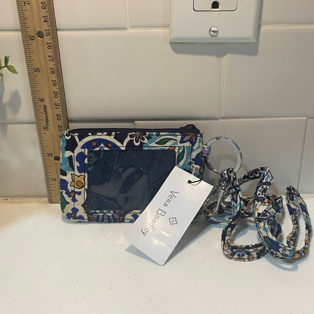 Vera Bradley Lisbon Medallion Cool Zip ID Case with Lanyard NWT